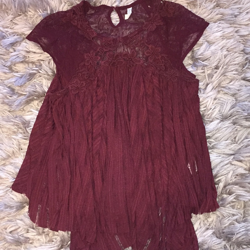 Red Free People top